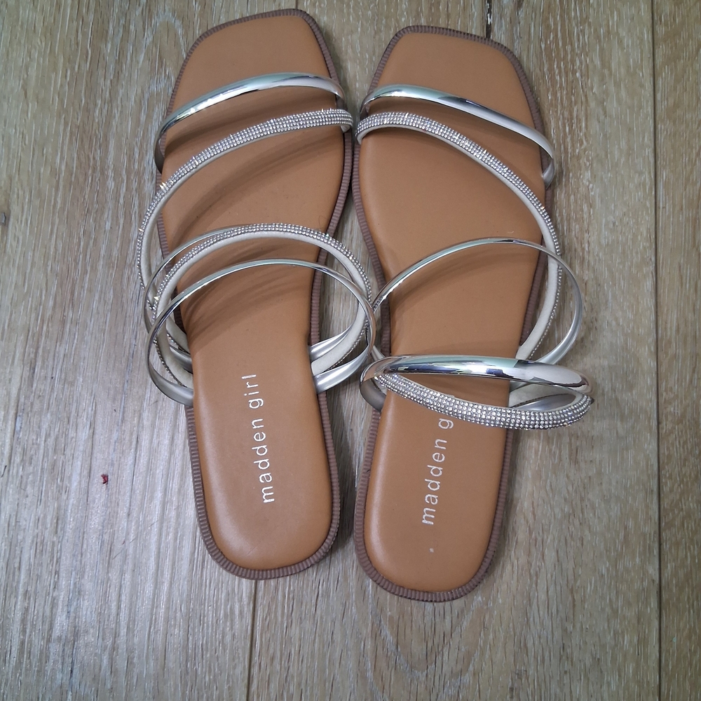 Madden Girl Metallic Strappy Sandals